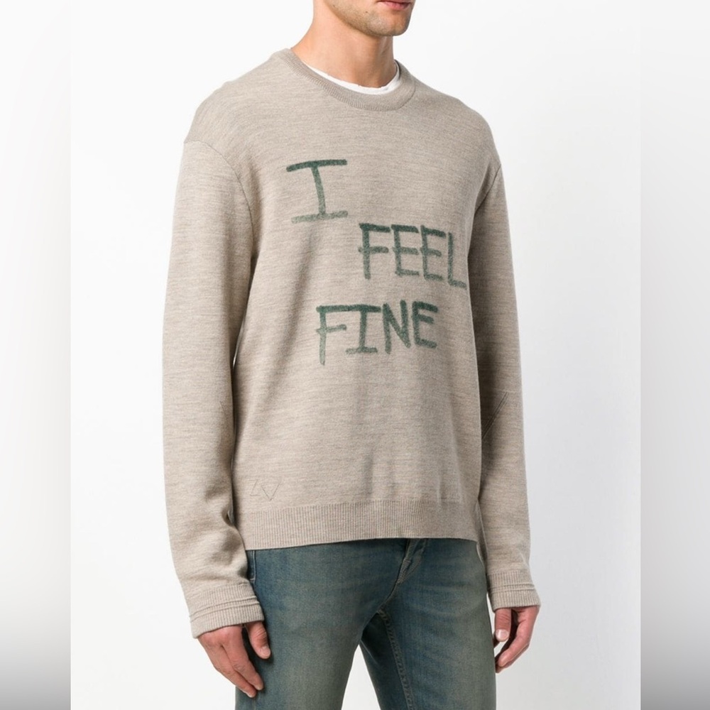 Zadig & Voltaire “I Feel Fine“ Beige Raphael Crewneck Sweater